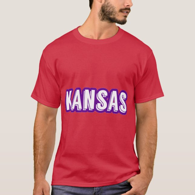 Kansas Sticker Oversized T Shirt (Framsida)