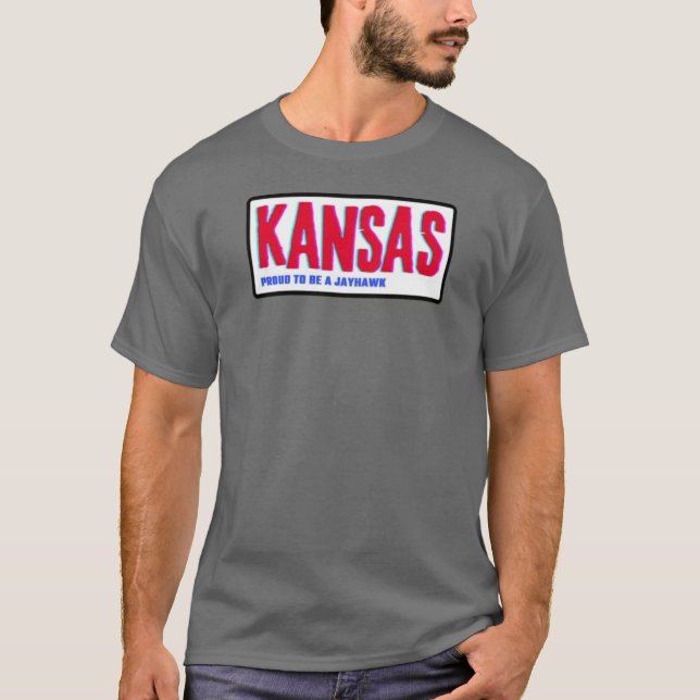 Kansas Stolt över att vara Jayhawk T Shirt (Framsida)