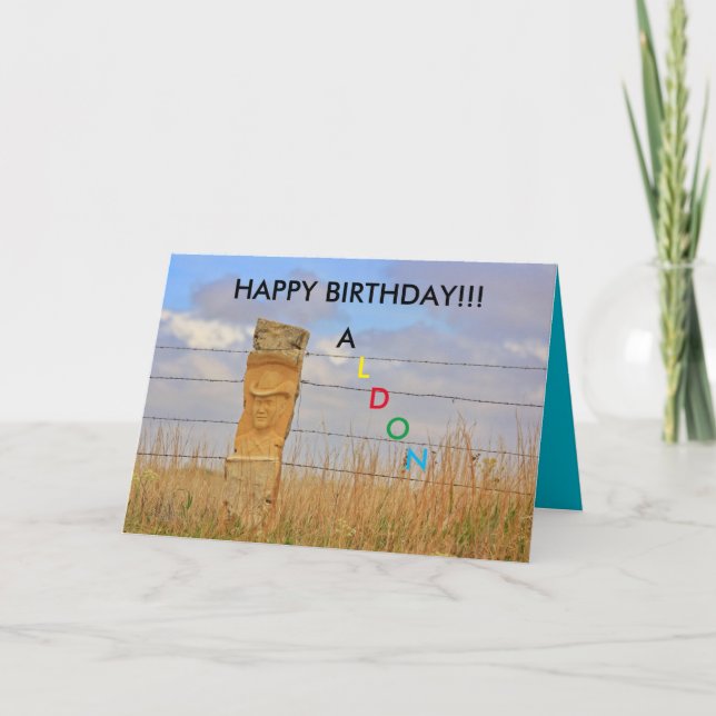 Kansas Stone Post Birthday-kort Inbjudan (Framsida)