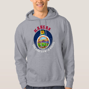 KANSAS SUNFLOWER STATLIG FLAGGA HOODIE