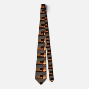 Kansas Sunset Mail Box silhouette Neck Tie Slips