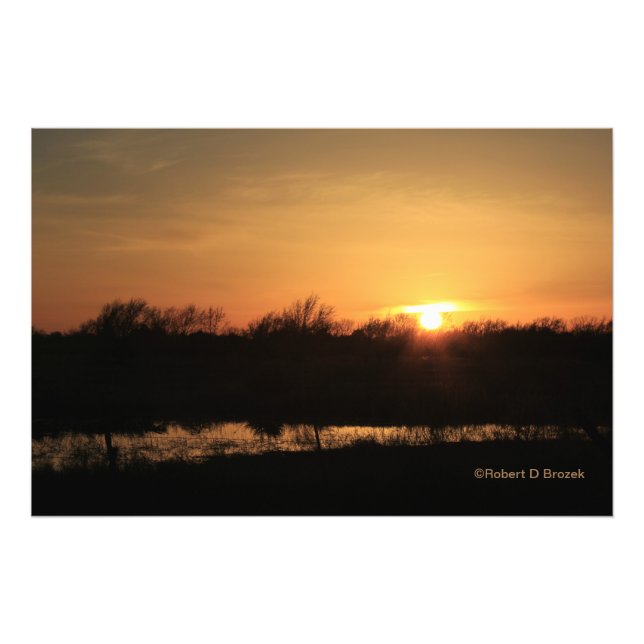 Kansas Sunset med en reflektion Foto Utvidgning (Framsidan)
