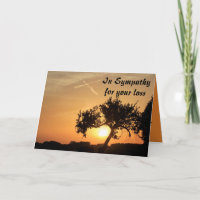 Kansas Sunset med kor Sympathy Card