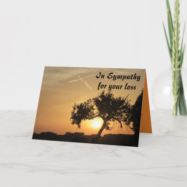 Kansas Sunset med kor Sympathy Card Kort (Framsida)