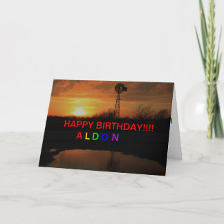 Kansas Sunset Reflection BIRTHDAY CARD Kort
