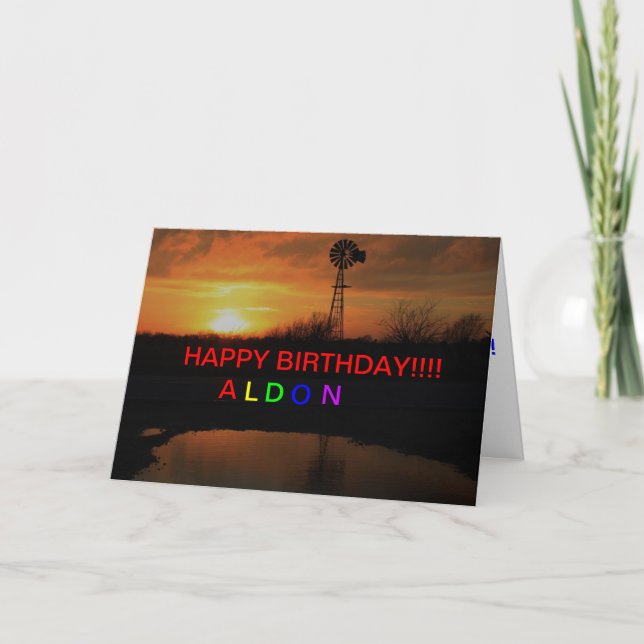 Kansas Sunset Reflection BIRTHDAY CARD Kort (Framsida)