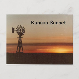 Kansas sunset vykort