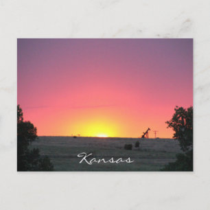Kansas Sunset vykort