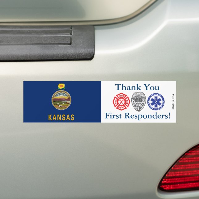 Kansas Tack First Responders Bildekal (På Bil)