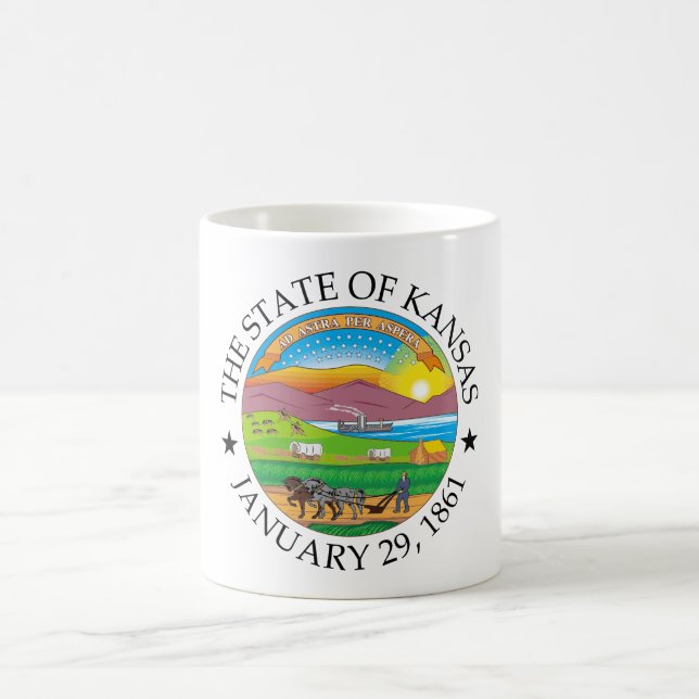Kansas-tecken Kaffemugg (Center)