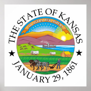 Kansas-tecken Poster