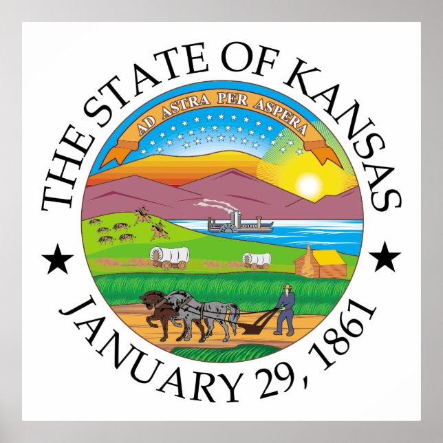 Kansas-tecken Poster (Framsidan)