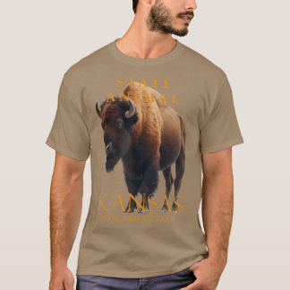 Kansas Territory Animal Bison Americanus T Shirt