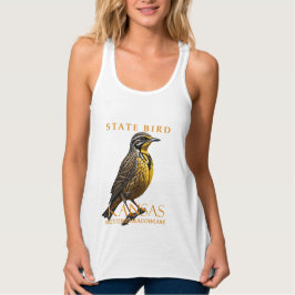 Kansas Territory Bird The Western Meadowlark Linne Med Racerback