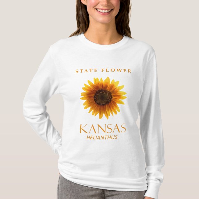 Kansas Territory Flower The Helianthus T Shirt (Framsida)