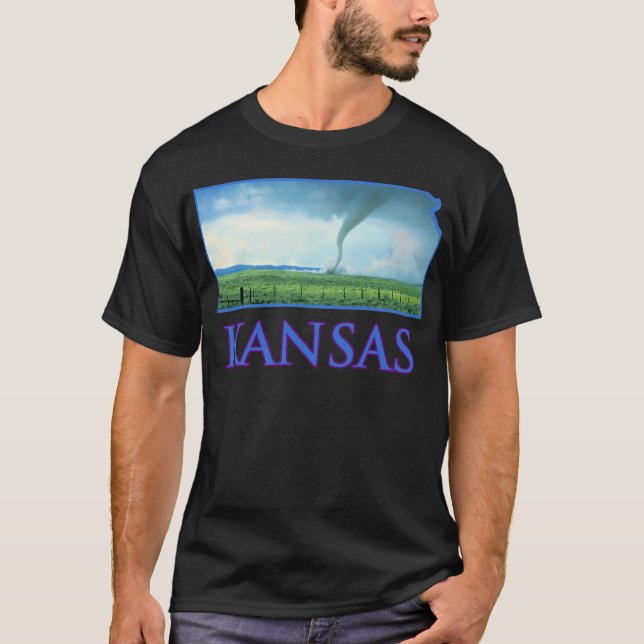 Kansas tornado t-shirt (Framsida)