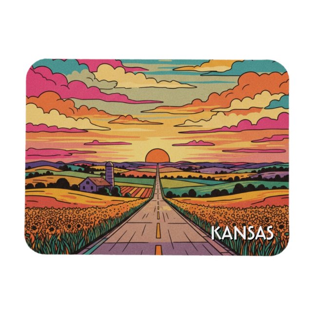 Kansas Travel Magnet (Horisontell)