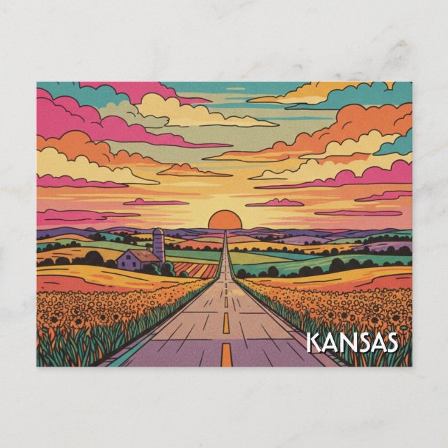 Kansas Travel Vykort (Framsida)