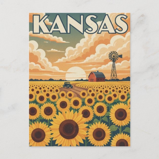 Kansas Travel Vykort (Framsida)