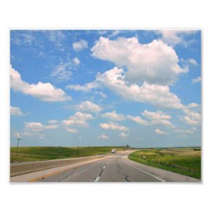 Kansas Turnpike through Flint Backe 8x10 Fototryck