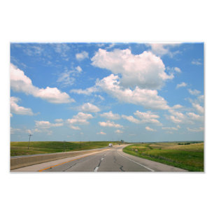 Kansas Turnpike through Flint Backe Fototryck