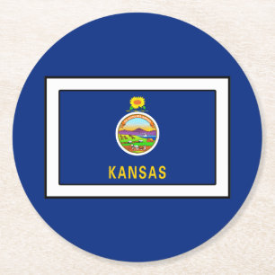 Kansas Underlägg Papper Rund