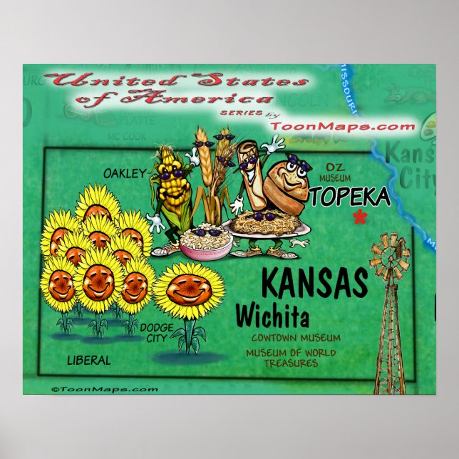 Kansas USA Poster (Framsidan)