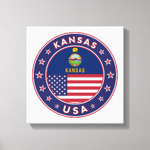 Kansas, USA Stater, Kansas poster, Kansas, canvas