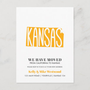 KANSAS Vi har flyttat Nytt adress nytt hemvykort Vykort