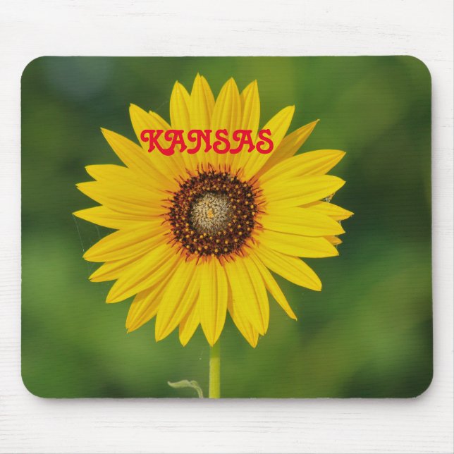 Kansas Vild Solros Silhouette Mouse pad Musmatta (Framsidan)