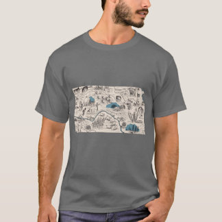 Kansas Vintage Bildkart Överskjutande T Shirt