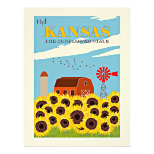 Kansas vintage resor fototryck