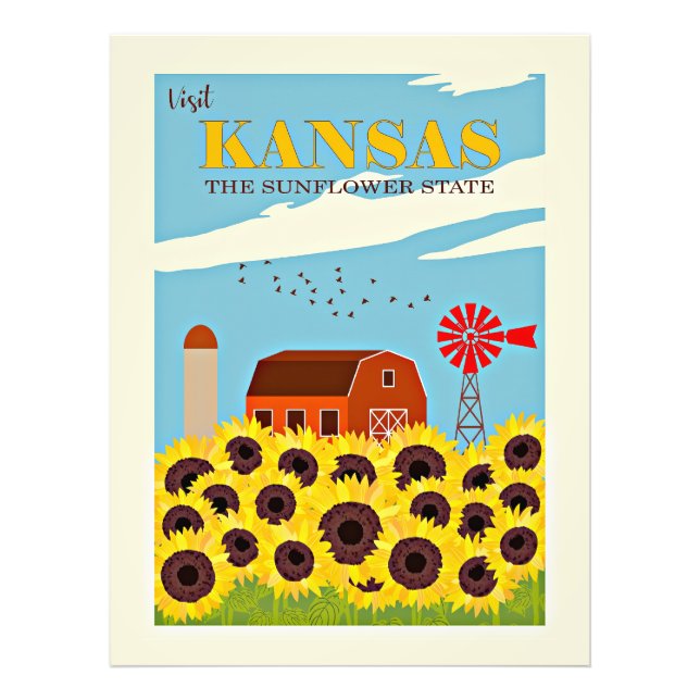 Kansas vintage resor fototryck (Framsidan)