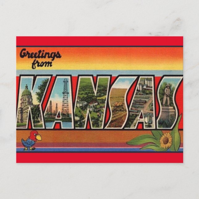 Kansas Vintage resor vykort (Framsida)