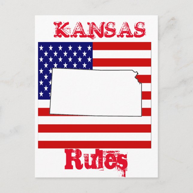 KANSAS  VYKORT (Framsida)