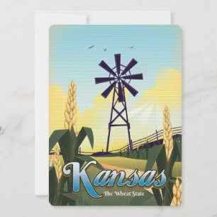 Kansas "Wheat State"-reseaffisch.