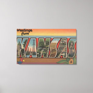 KansasLarge Brev ScenesKansas Canvastryck
