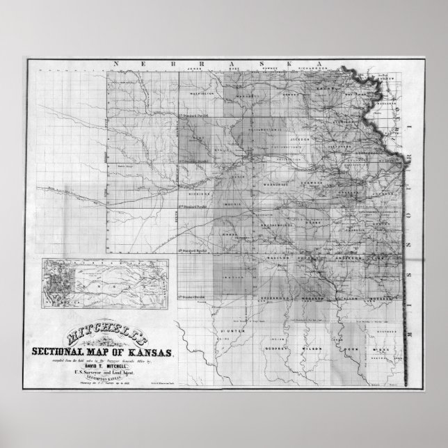 KansasPanoramic MapKansas Poster (Framsidan)
