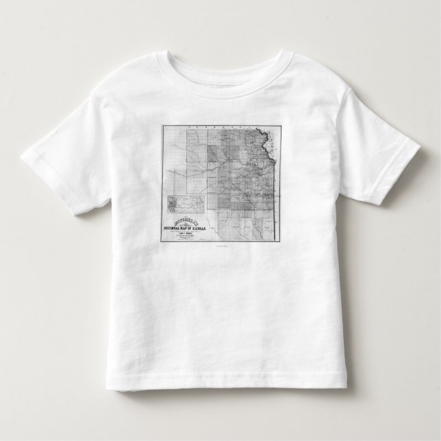 KansasPanoramic MapKansas T-shirt (Framsida)