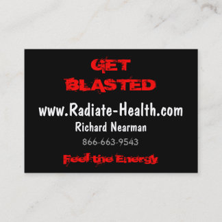 Känselförnimmelse energin, www.Radiate-Health.com, Visitkort