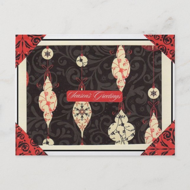 Känselförnimmelsen av jul helg vykort (Framsida)