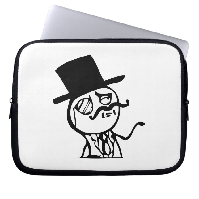 Känselförnimmelsenågot liknande en herrmemetecknad laptop sleeve (Framsidan)