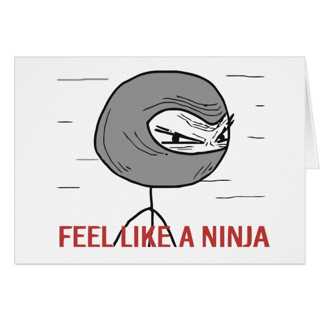 Känselförnimmelsenågot liknande en Ninja Hälsningskort (Framsidan Horizontal)