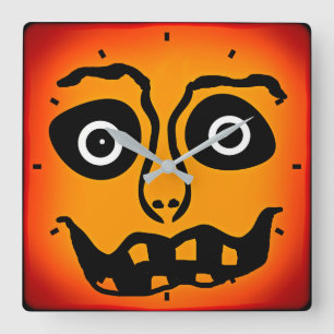 Känselförnimmelser gillar den Halloween väggen tar Fyrkantig Klocka
