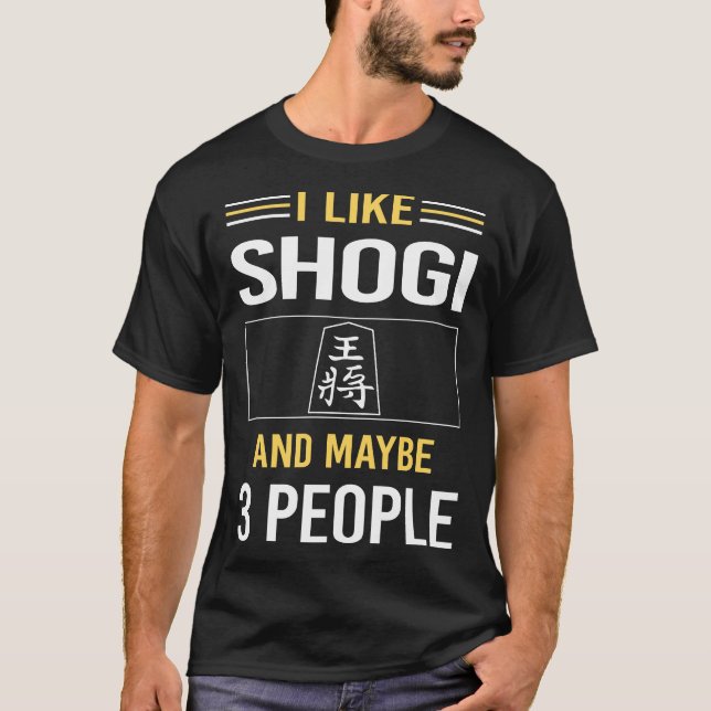 Kanske 3 människor Shogi T Shirt (Framsida)