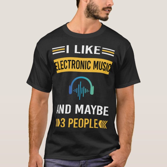 Kanske 3 People Electronic Music T Shirt (Framsida)