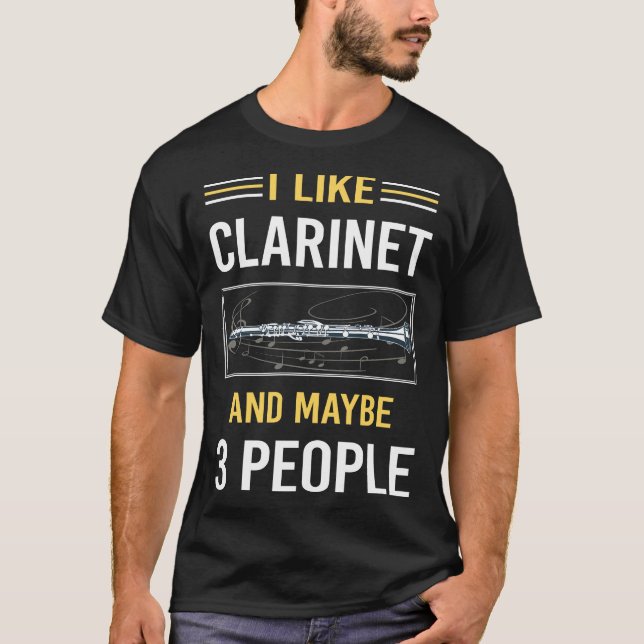 Kanske 3 personer Clarinet T Shirt (Framsida)