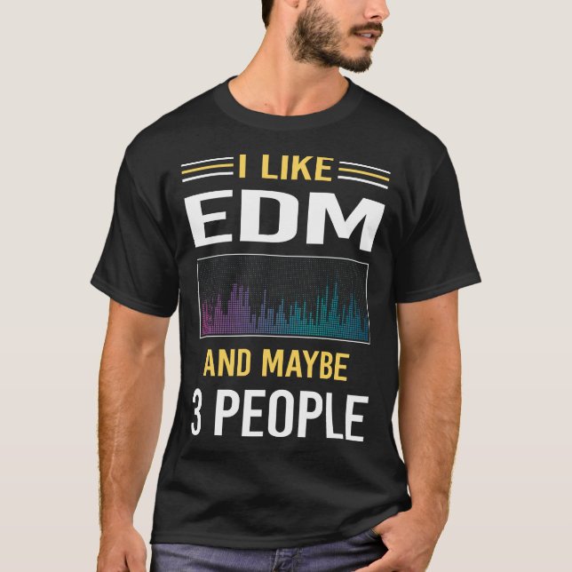 Kanske 3 personer EDM T Shirt (Framsida)