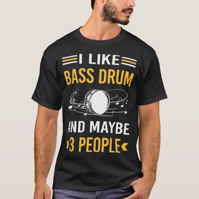 Kanske 3 personer i Bass Drum T Shirt (Framsida)