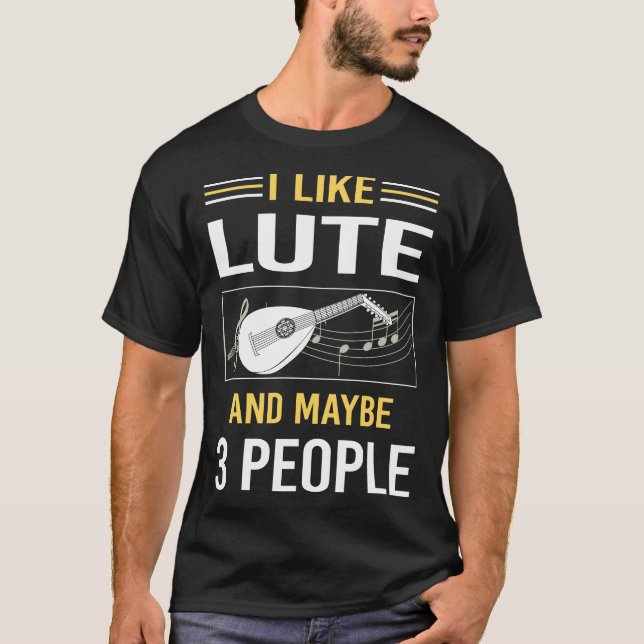Kanske 3 personer Lute T Shirt (Framsida)